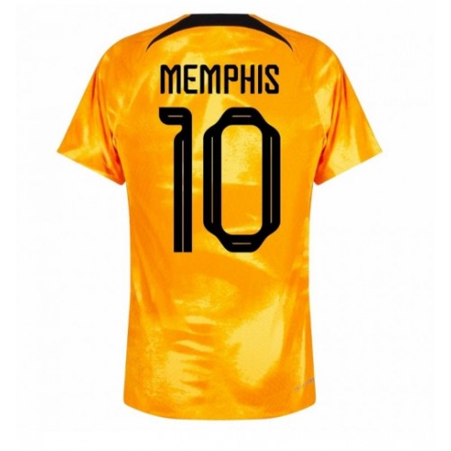 Fotbalové Dres Holandsko Memphis Depay #10 Domácí MS 2022 Krátký Rukáv